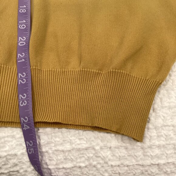 VTG 70's Arnold Palmer / Robert Bruce Knit Polo Sweater - Gold, Medium - Picture 5 of 6